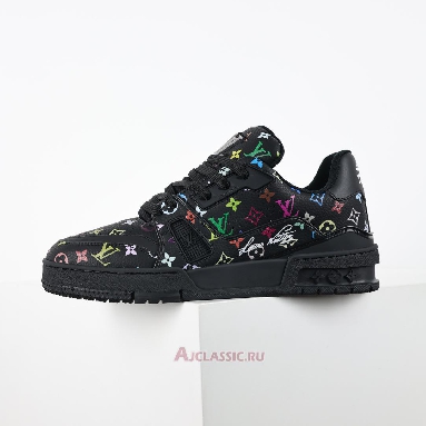 Buy Takashi Murakami x Louis Vuitton LV Trainers Sneaker Black Multicolored Black 1AHEKX Quality Reps Replicas Shoes