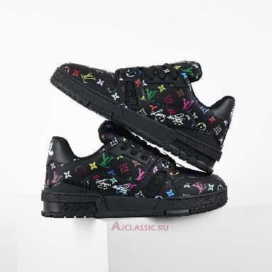 Buy Takashi Murakami x Louis Vuitton LV Trainers Sneaker Black Multicolored Black 1AHEKX Quality Reps Replicas Shoes