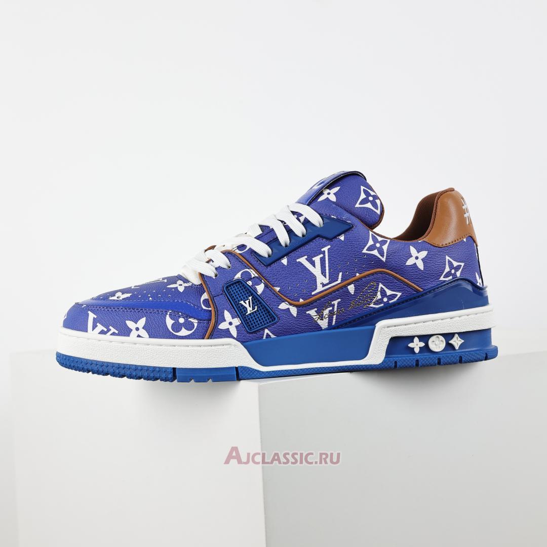 New Louis Vuitton LV Trainers Sneaker "Blue Monogram Printed" 1AHAND-2 Shoes