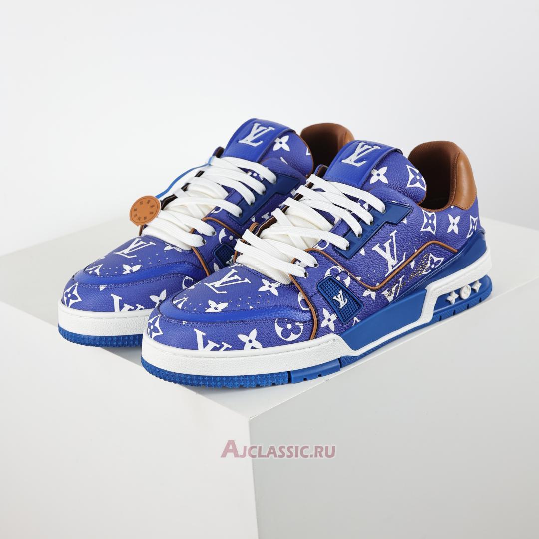 New Louis Vuitton LV Trainers Sneaker "Blue Monogram Printed" 1AHAND-2 Shoes