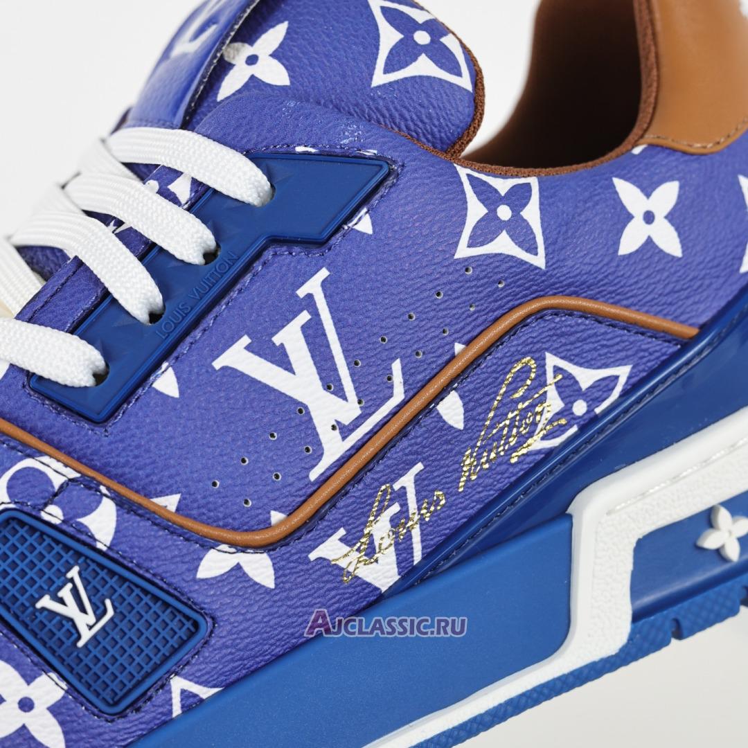 New Louis Vuitton LV Trainers Sneaker "Blue Monogram Printed" 1AHAND-2 Shoes