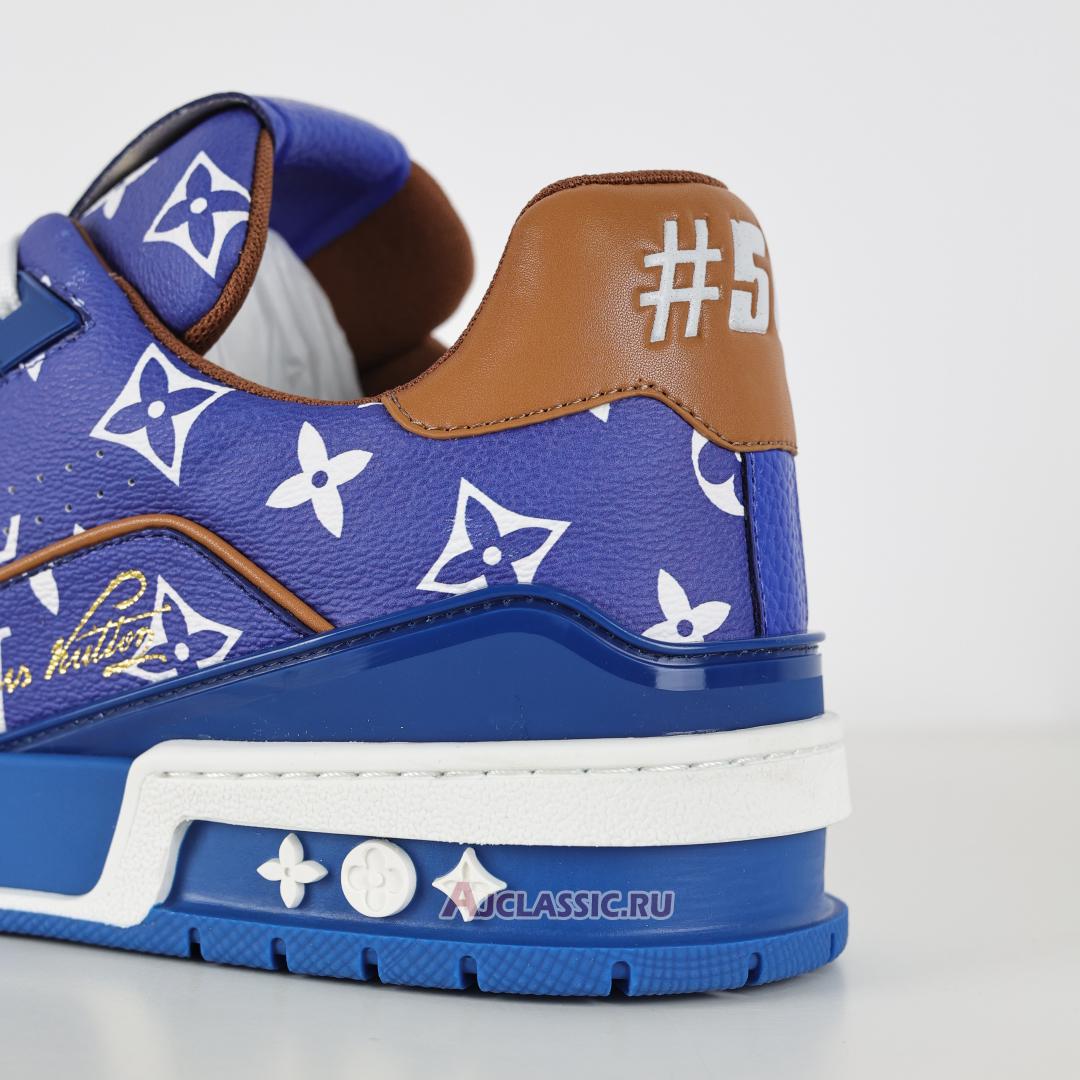 New Louis Vuitton LV Trainers Sneaker "Blue Monogram Printed" 1AHAND-2 Shoes