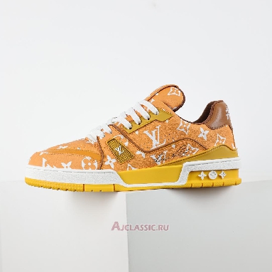 Buy Louis Vuitton LV Trainers Sneaker Yellow Monogram Printed Yellow 1AHAOF-2 Quality Reps Replicas Shoes