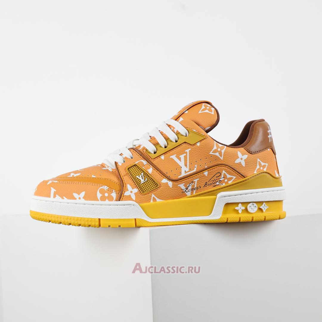 New Louis Vuitton LV Trainers Sneaker "Yellow Monogram Printed" 1AHAOF-2 Shoes