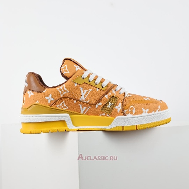 Buy Louis Vuitton LV Trainers Sneaker Yellow Monogram Printed Yellow 1AHAOF-2 Quality Reps Replicas Shoes