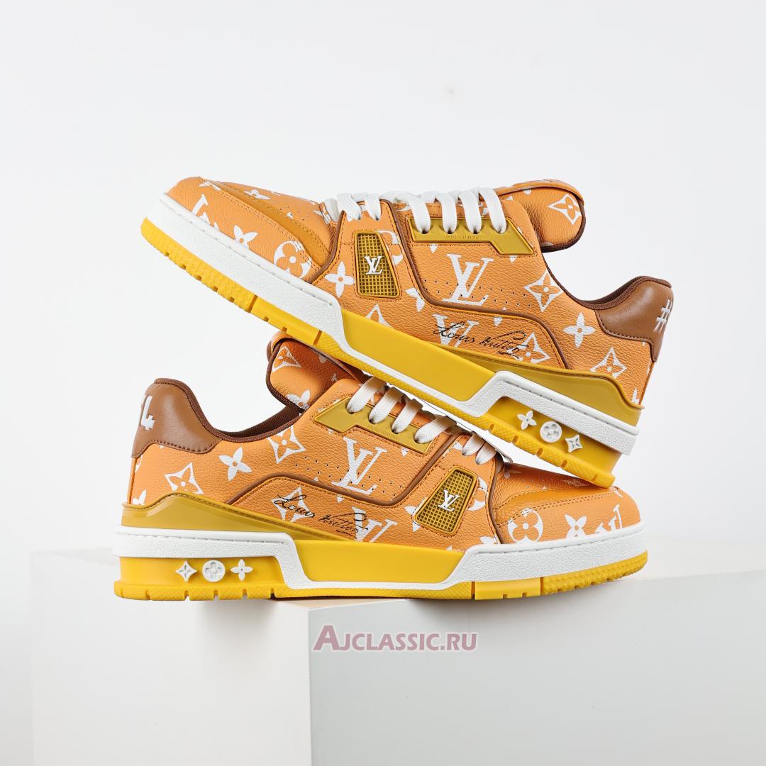 New Louis Vuitton LV Trainers Sneaker "Yellow Monogram Printed" 1AHAOF-2 Shoes