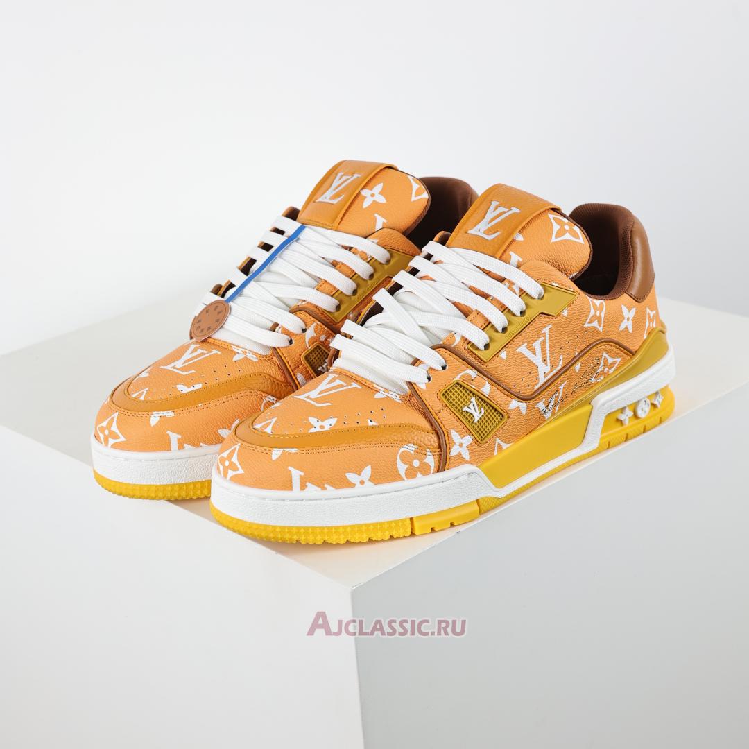 New Louis Vuitton LV Trainers Sneaker "Yellow Monogram Printed" 1AHAOF-2 Shoes