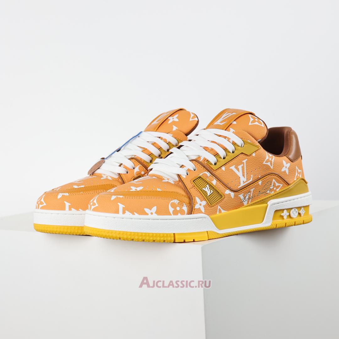 New Louis Vuitton LV Trainers Sneaker "Yellow Monogram Printed" 1AHAOF-2 Shoes