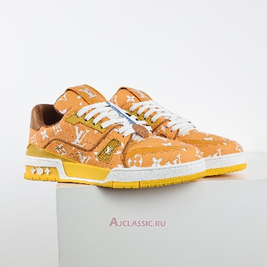 Buy Louis Vuitton LV Trainers Sneaker Yellow Monogram Printed Yellow 1AHAOF-2 Quality Reps Replicas Shoes