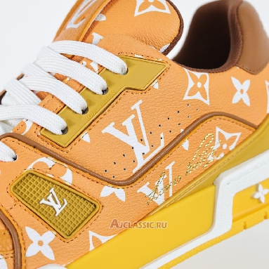 Buy Louis Vuitton LV Trainers Sneaker Yellow Monogram Printed Yellow 1AHAOF-2 Quality Reps Replicas Shoes