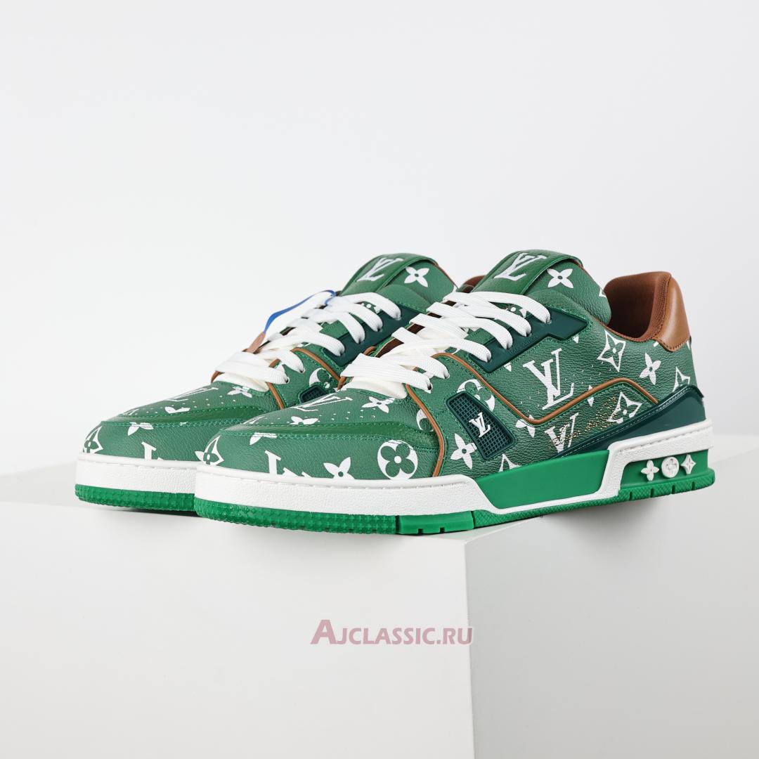 New Louis Vuitton LV Trainers Sneaker "Green Monogram Printed" 1AHANW Shoes