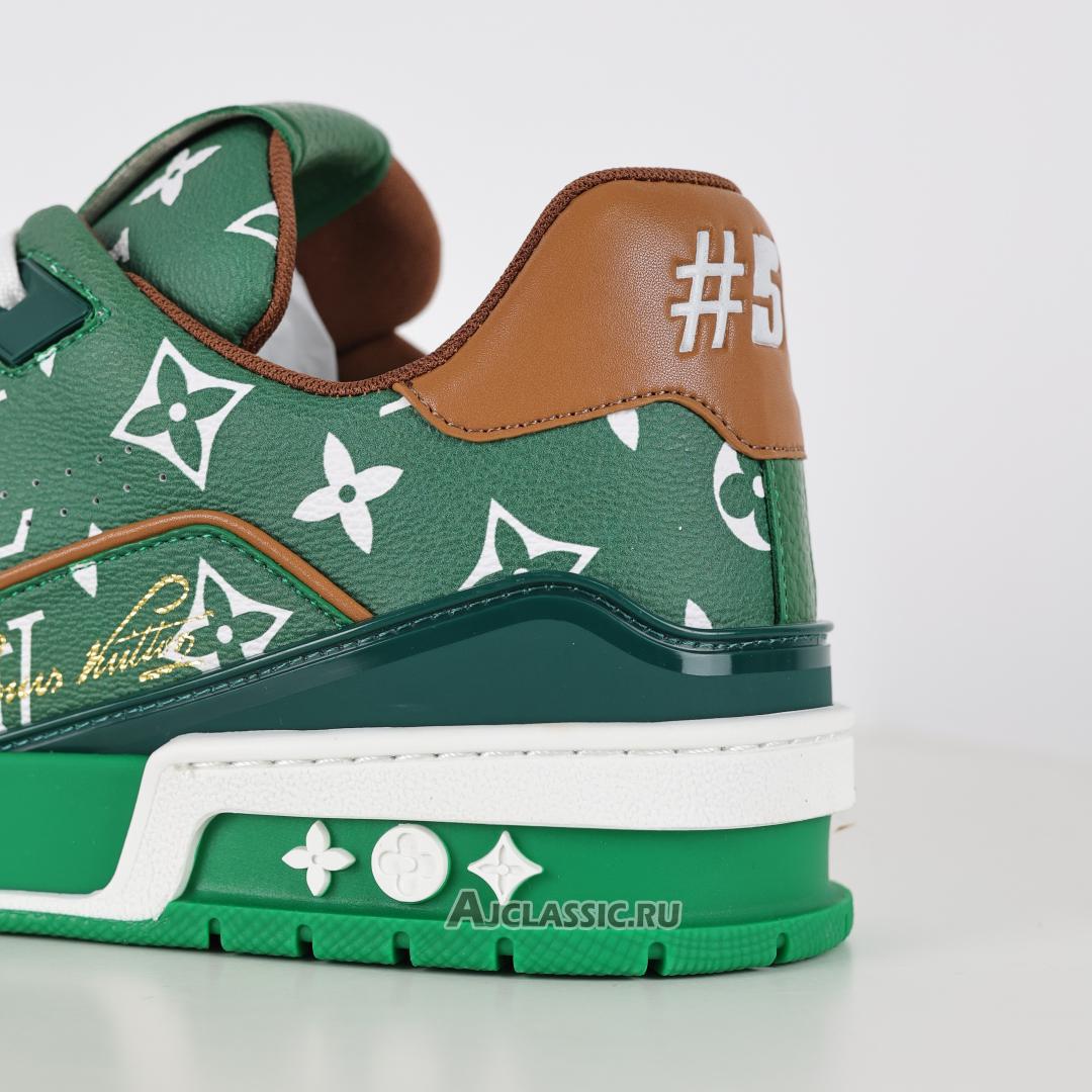 New Louis Vuitton LV Trainers Sneaker "Green Monogram Printed" 1AHANW Shoes