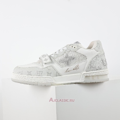 Buy Louis Vuitton LV Trainers Sneaker Velcro Strap - White Monogram Denim White 1ADF0X-2 Quality Reps Replicas Shoes