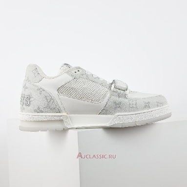 Buy Louis Vuitton LV Trainers Sneaker Velcro Strap - White Monogram Denim White 1ADF0X-2 Quality Reps Replicas Shoes