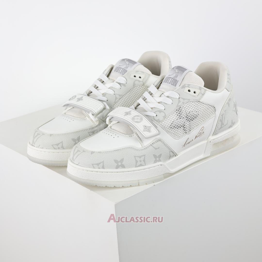 New Louis Vuitton LV Trainers Sneaker "Velcro Strap - White Monogram Denim" 1ADF0X-2 Shoes