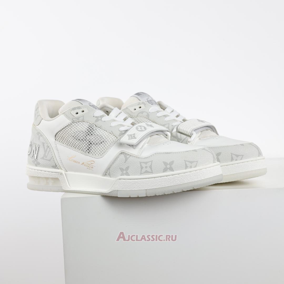 New Louis Vuitton LV Trainers Sneaker "Velcro Strap - White Monogram Denim" 1ADF0X-2 Shoes