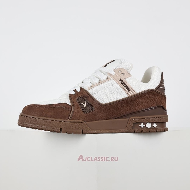 Buy Louis Vuitton LV Trainer Sneaker Brown White Brown 1AHTLK-2 Quality Reps Replicas Shoes