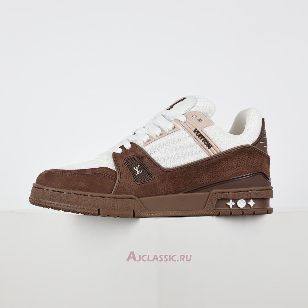 New Louis Vuitton LV Trainer Sneaker "Brown White" 1AHTLK-2 Shoes