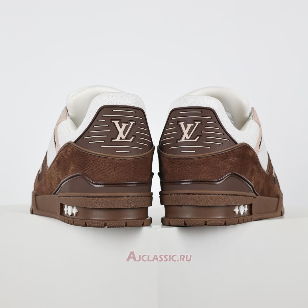 New Louis Vuitton LV Trainer Sneaker "Brown White" 1AHTLK-2 Shoes