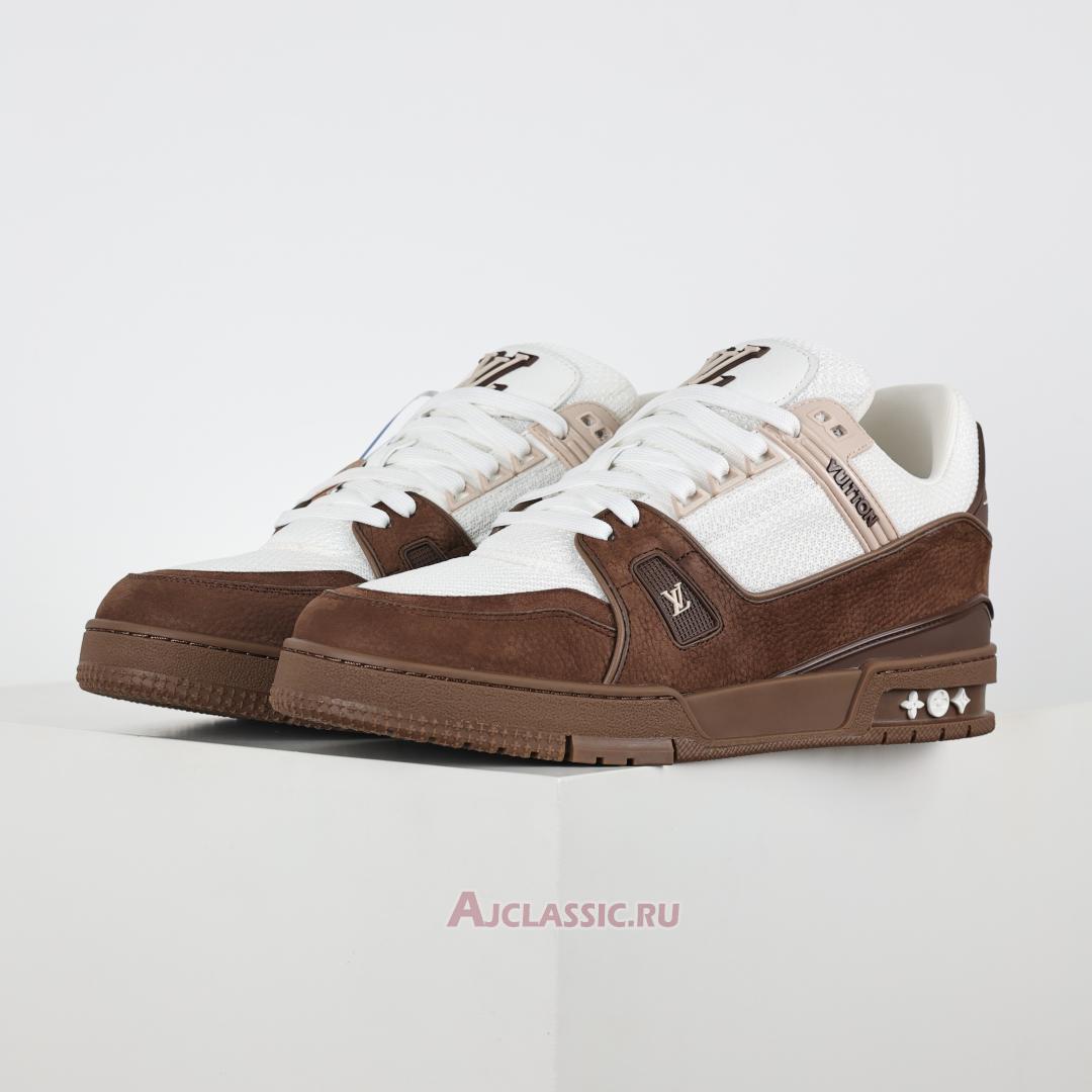New Louis Vuitton LV Trainer Sneaker "Brown White" 1AHTLK-2 Shoes