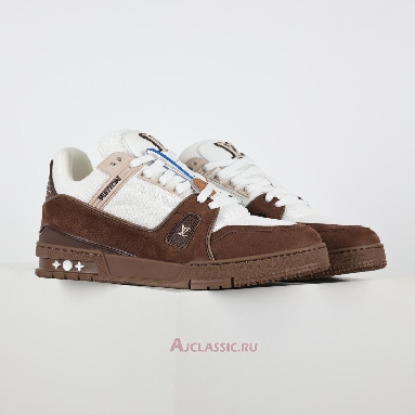 Buy Louis Vuitton LV Trainer Sneaker Brown White Brown 1AHTLK-2 Quality Reps Replicas Shoes