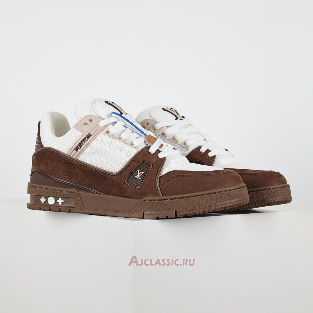 New Louis Vuitton LV Trainer Sneaker "Brown White" 1AHTLK-2 Shoes