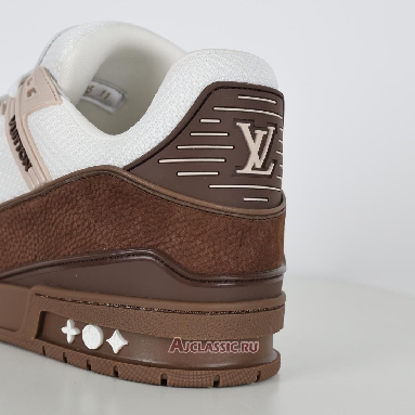 Buy Louis Vuitton LV Trainer Sneaker Brown White Brown 1AHTLK-2 Quality Reps Replicas Shoes