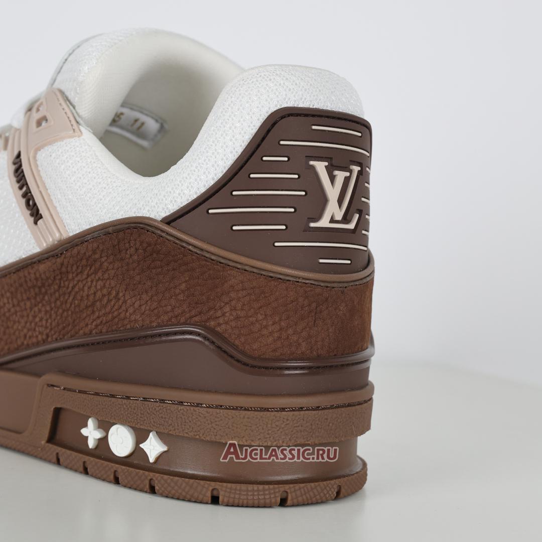 New Louis Vuitton LV Trainer Sneaker "Brown White" 1AHTLK-2 Shoes