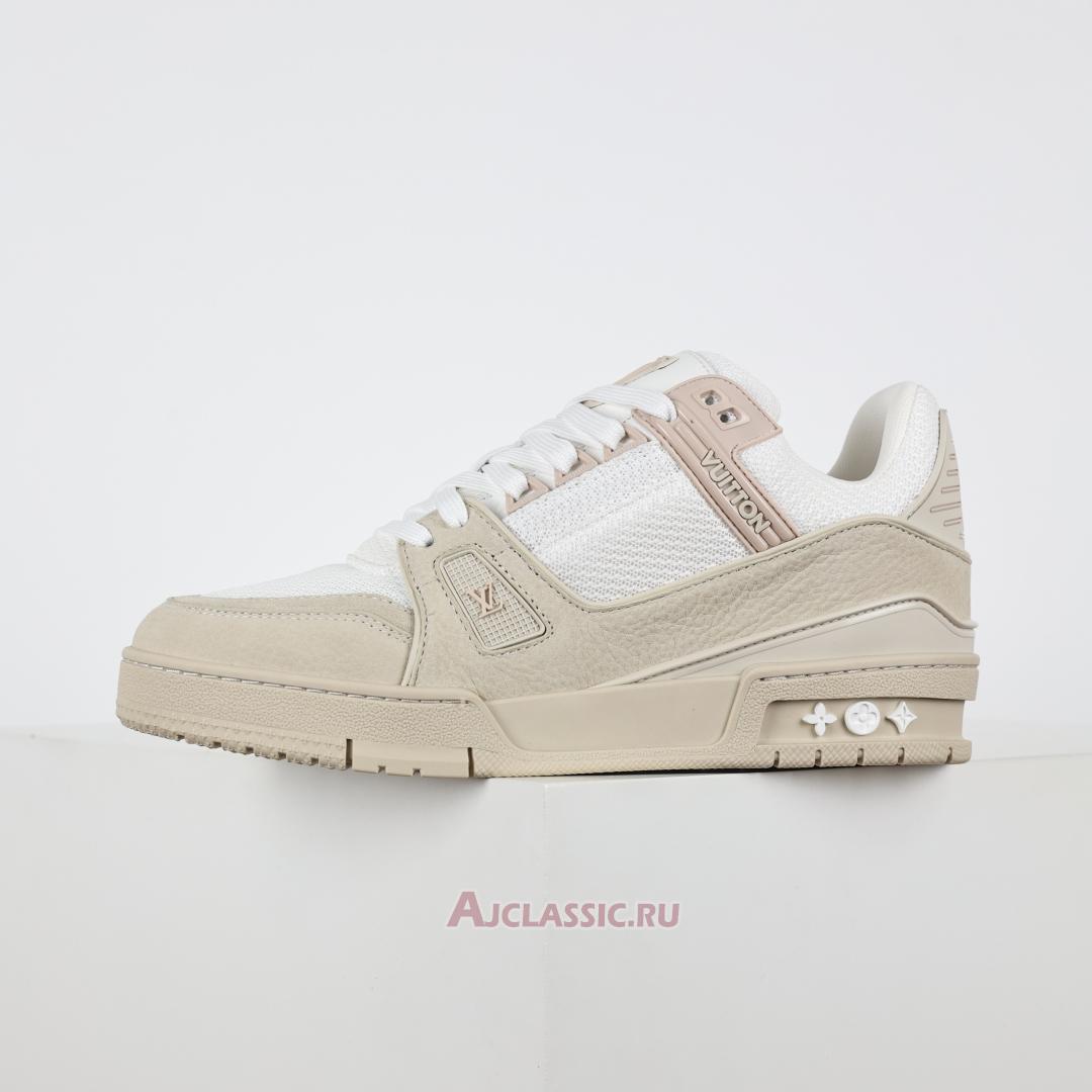 New Louis Vuitton LV Trainer Sneaker "Beige White" 1AHTM4-2 Shoes