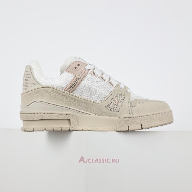 Buy Louis Vuitton LV Trainer Sneaker Beige White Beige 1AHTM4-2 Quality Reps Replicas Shoes