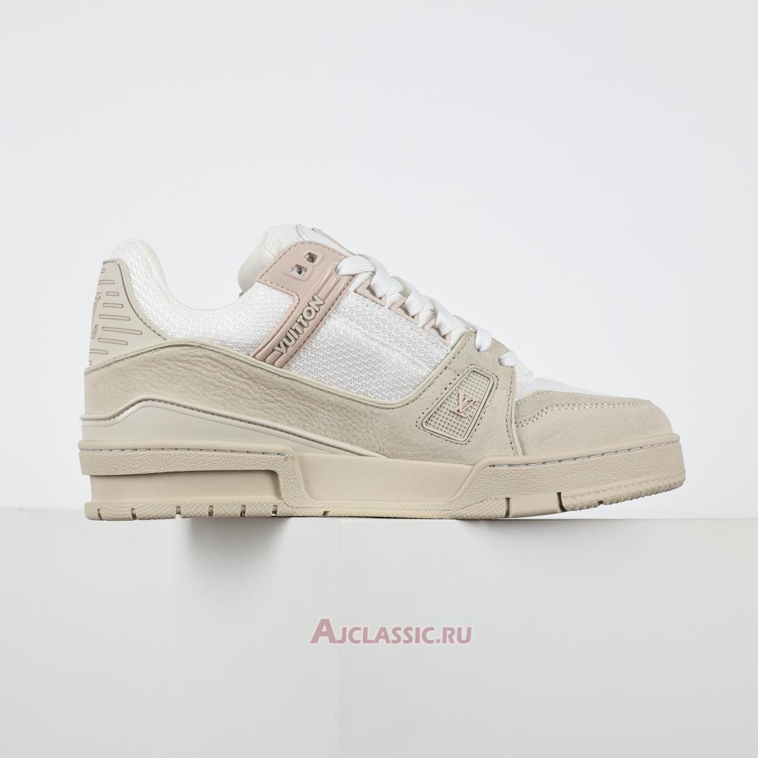 New Louis Vuitton LV Trainer Sneaker "Beige White" 1AHTM4-2 Shoes