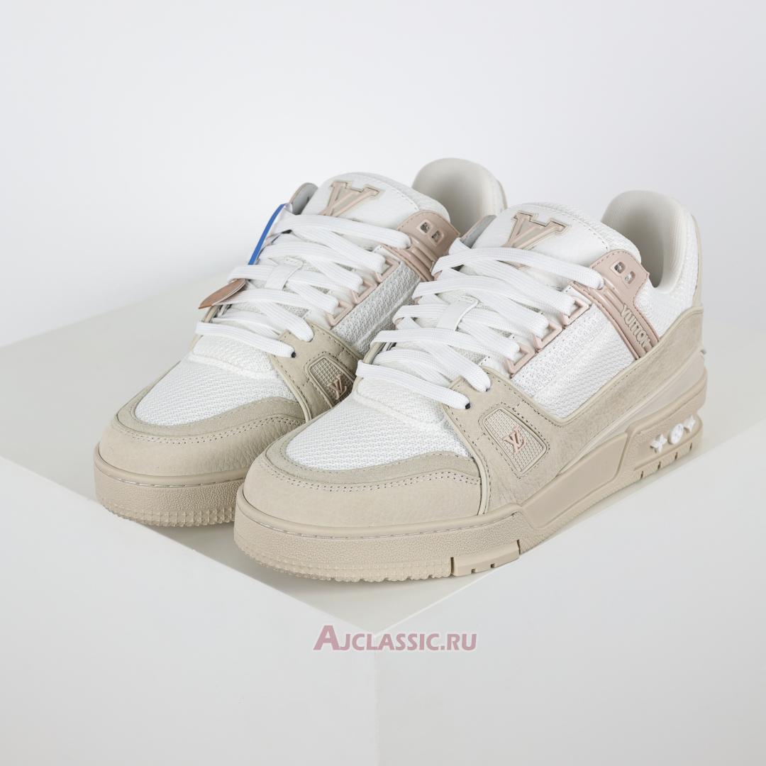 New Louis Vuitton LV Trainer Sneaker "Beige White" 1AHTM4-2 Shoes