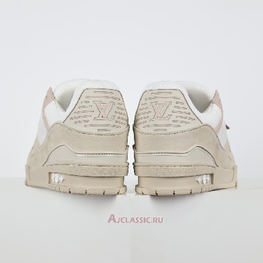 Buy Louis Vuitton LV Trainer Sneaker Beige White Beige 1AHTM4-2 Quality Reps Replicas Shoes