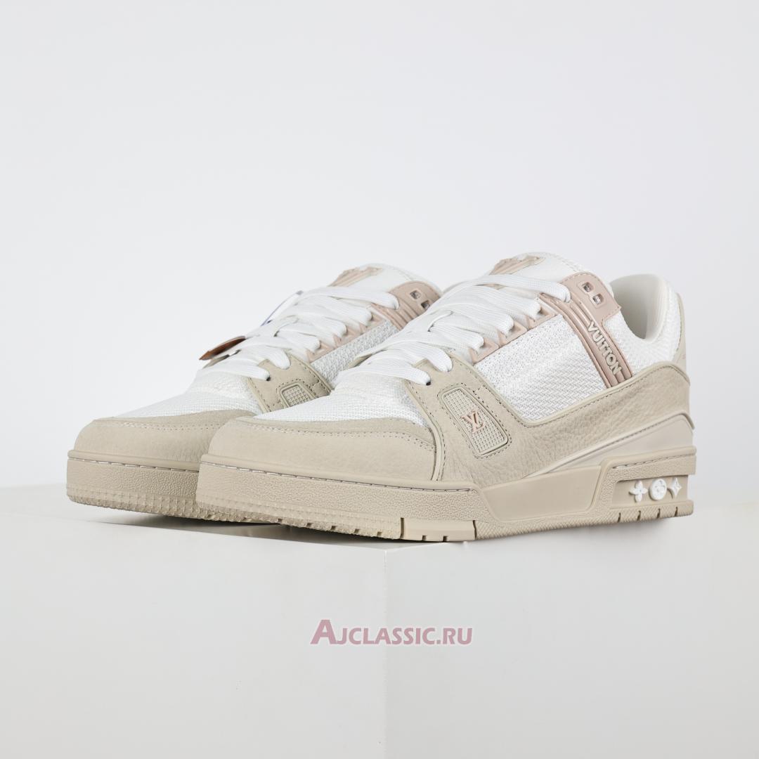 New Louis Vuitton LV Trainer Sneaker "Beige White" 1AHTM4-2 Shoes