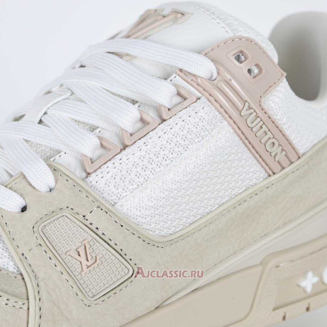 New Louis Vuitton LV Trainer Sneaker "Beige White" 1AHTM4-2 Shoes