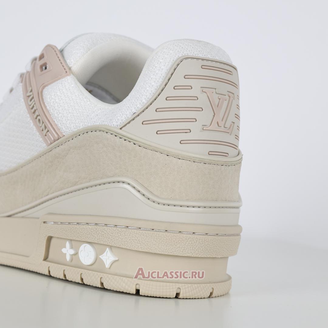 New Louis Vuitton LV Trainer Sneaker "Beige White" 1AHTM4-2 Shoes