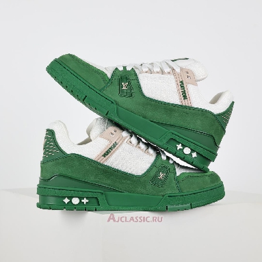 Buy Louis Vuitton LV Trainer Sneaker Green White Green 1AHTL0-2 Quality Reps Replicas Shoes