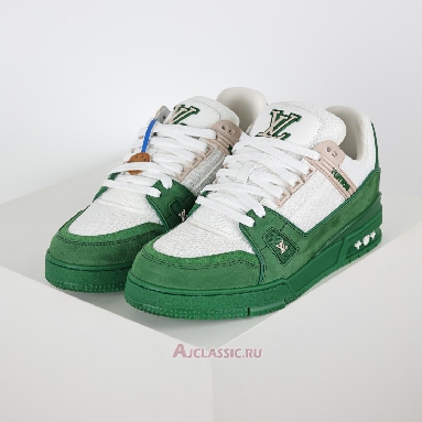 Buy Louis Vuitton LV Trainer Sneaker Green White Green 1AHTL0-2 Quality Reps Replicas Shoes