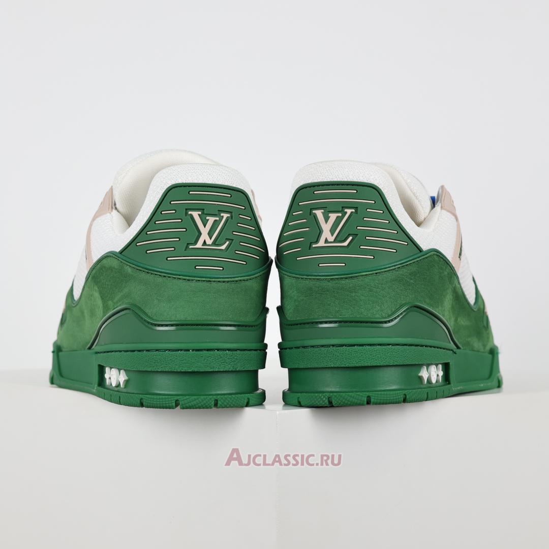 New Louis Vuitton LV Trainer Sneaker "Green White" 1AHTL0-2 Shoes