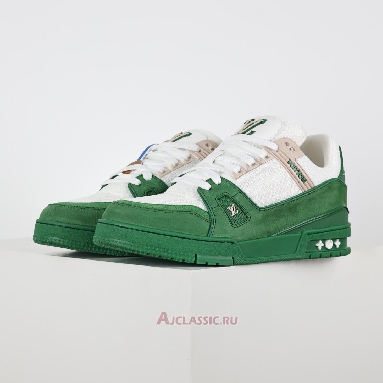 Buy Louis Vuitton LV Trainer Sneaker Green White Green 1AHTL0-2 Quality Reps Replicas Shoes