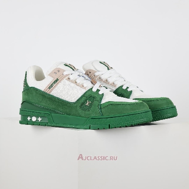 Buy Louis Vuitton LV Trainer Sneaker Green White Green 1AHTL0-2 Quality Reps Replicas Shoes