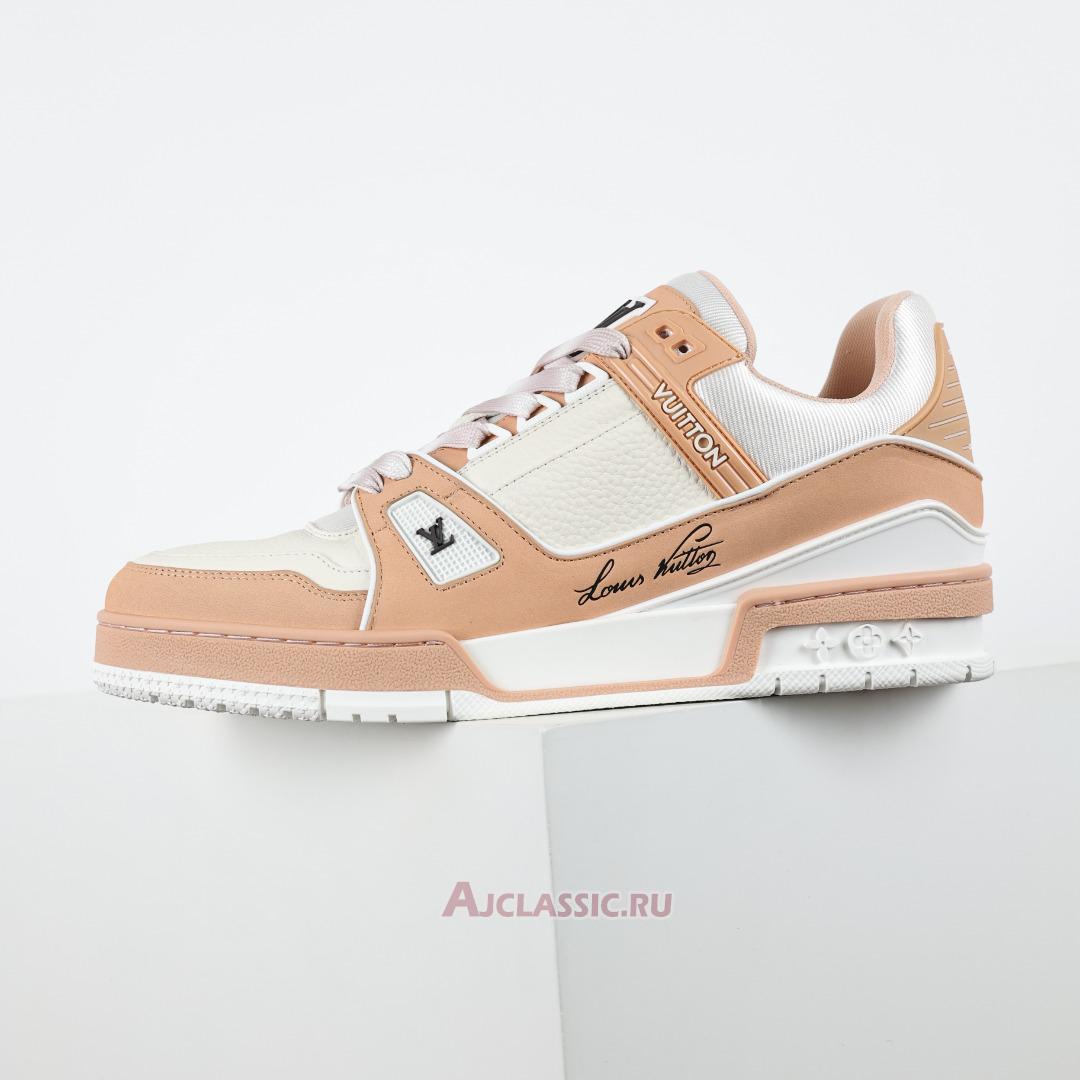 New Louis Vuitton LV Trainer Sneaker "Orange White" 1ACWA9-2 Shoes
