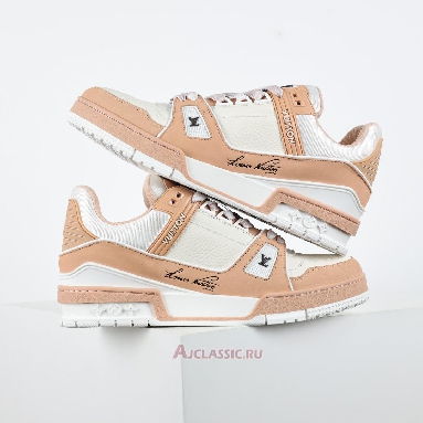 Buy Louis Vuitton LV Trainer Sneaker Orange White Orange 1ACWA9-2 Quality Reps Replicas Shoes