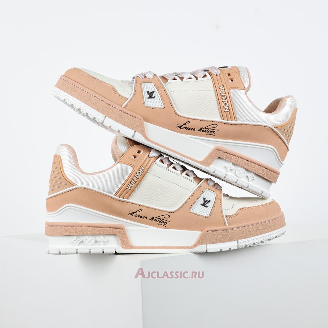 New Louis Vuitton LV Trainer Sneaker "Orange White" 1ACWA9-2 Shoes