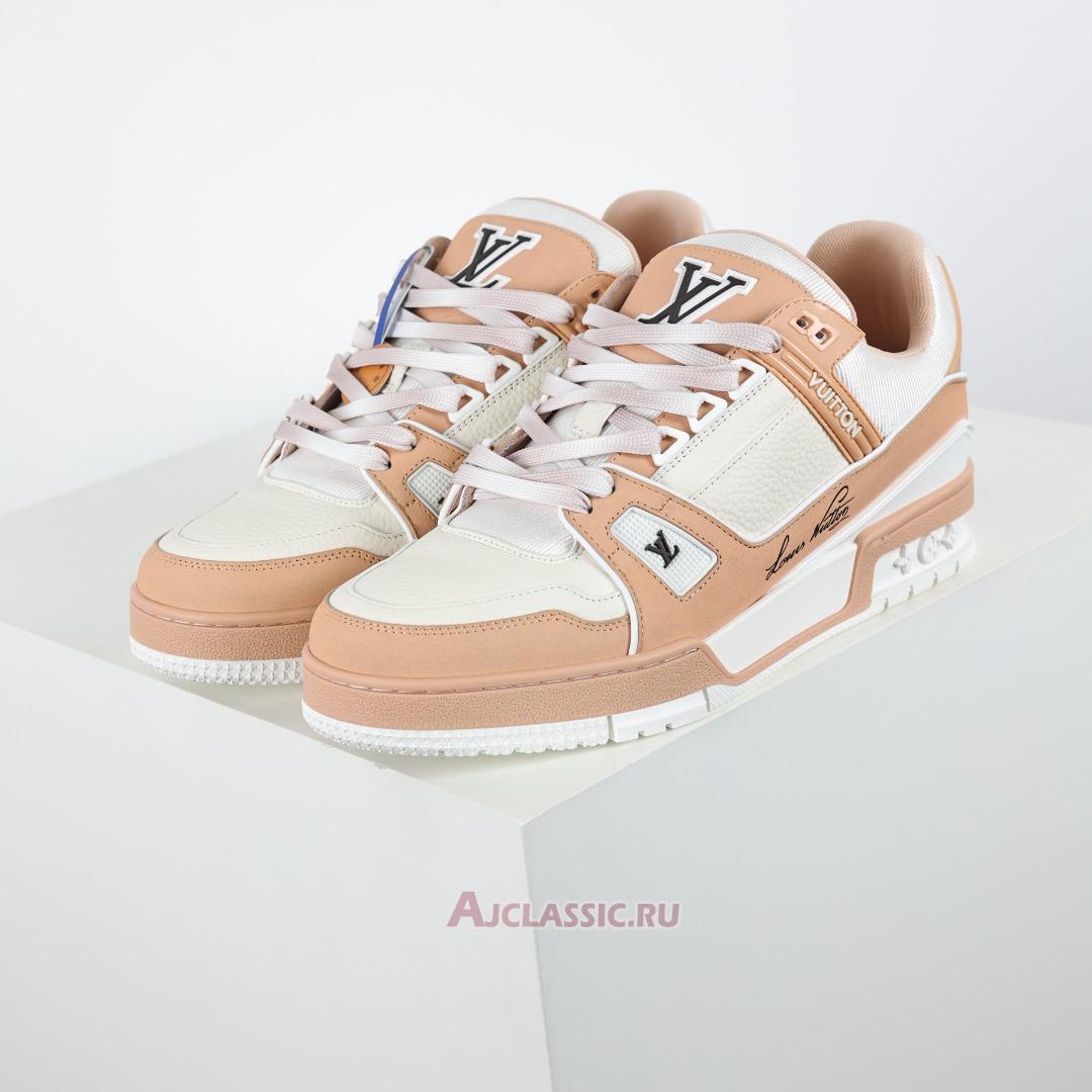 New Louis Vuitton LV Trainer Sneaker "Orange White" 1ACWA9-2 Shoes