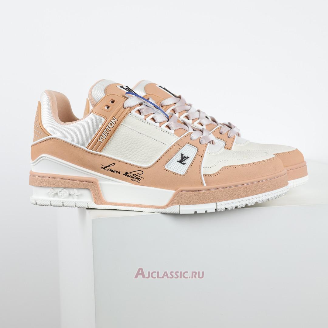 New Louis Vuitton LV Trainer Sneaker "Orange White" 1ACWA9-2 Shoes