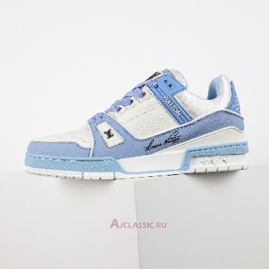 Buy Louis Vuitton LV Trainer Sneaker Blue White Blue 1AD6BS Quality Reps Replicas Shoes