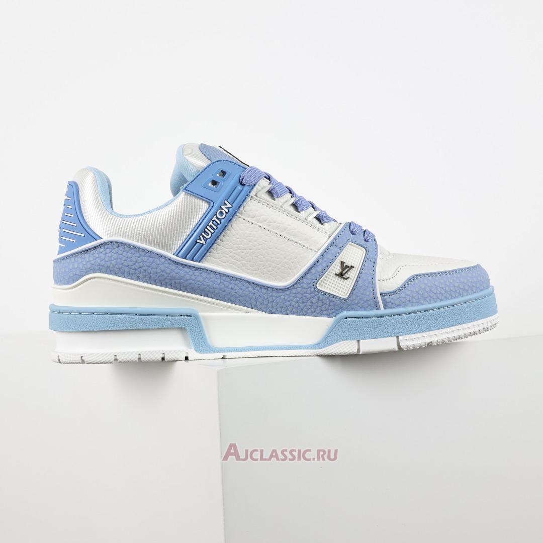 New Louis Vuitton LV Trainer Sneaker "Blue White" 1AD6BS Shoes