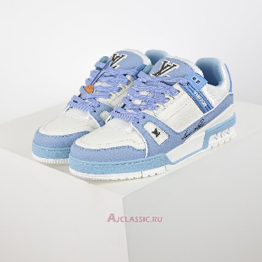 Buy Louis Vuitton LV Trainer Sneaker Blue White Blue 1AD6BS Quality Reps Replicas Shoes