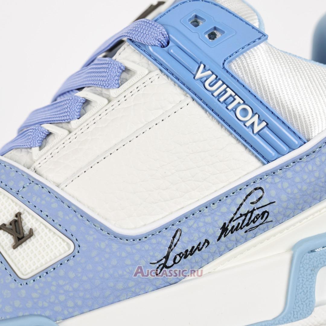 New Louis Vuitton LV Trainer Sneaker "Blue White" 1AD6BS Shoes
